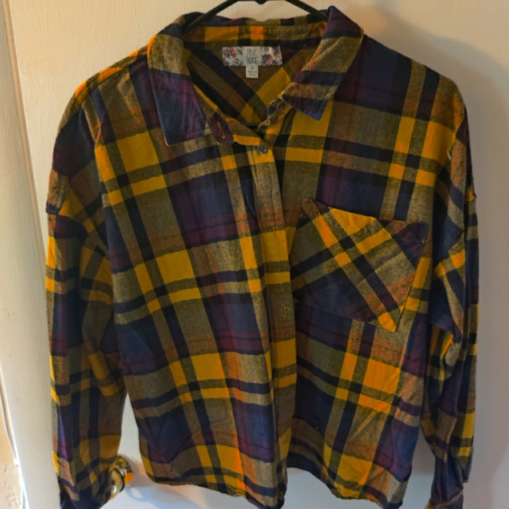 Pink rose flannel